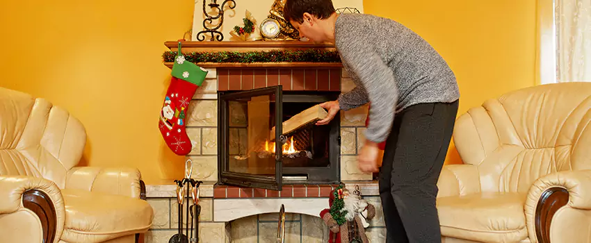 Rusted Metal Fireplace Restoration in La Vista, Nebraska